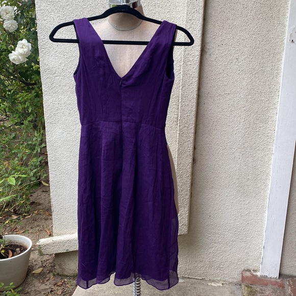 J Crew 100% silk Louisa chiffon dress with gorgeous back zipper. Gorgeous! - Picture 8 of 16